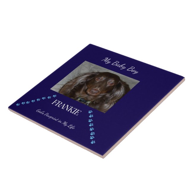 Balanced Pawprint Blessing Keepsake Tile (Side)