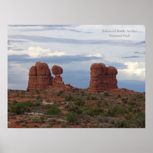 Balanced Rock, Arches National Park Poster (Front)