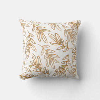 Balanced Sage Botanical Line Art Sketch Cushion