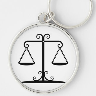 balanced scales key ring