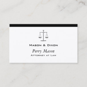 Balanced Scales of Justice Legal Business Card