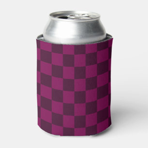 Balanced Visuals with Maroon Chequerboard Pattern Can Cooler