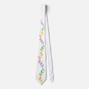 Balancing Retro Rainbow Chicks Fun Custom Gift Tie