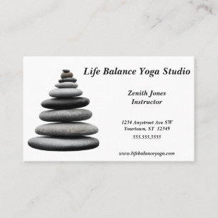 Balancing Rocks Yoga Spa Holistic Self-Care Business Card