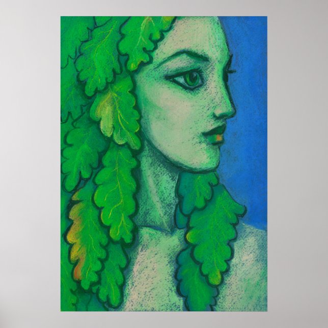 Balanis, Dryad Forest Goddess Spirit Fantasy Art Poster (Front)