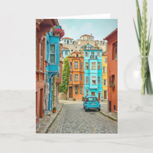 Balat Istanbul Turkey Watercolor Thank You Card