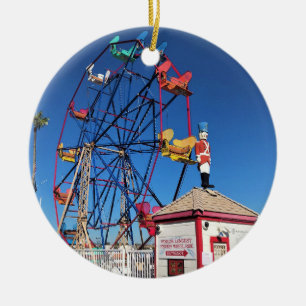 Balboa Fun Zone, Newport Beach, California Ceramic Tree Decoration