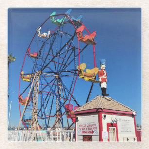 Balboa Fun Zone, Newport Beach, California Glass Coaster