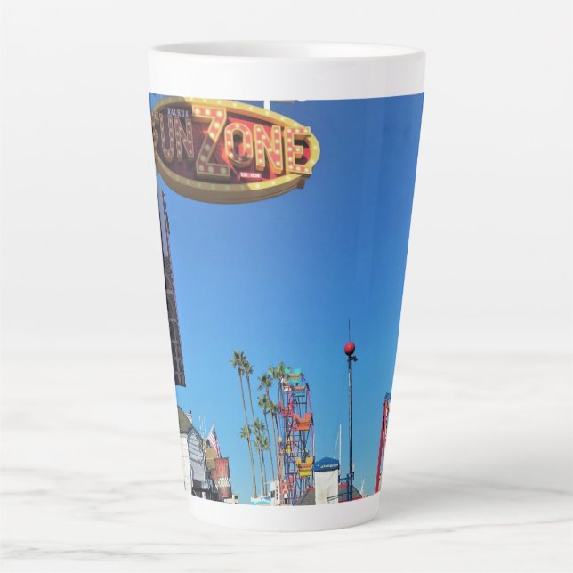 Balboa Fun Zone, Newport Beach, California Latte Mug (Front)