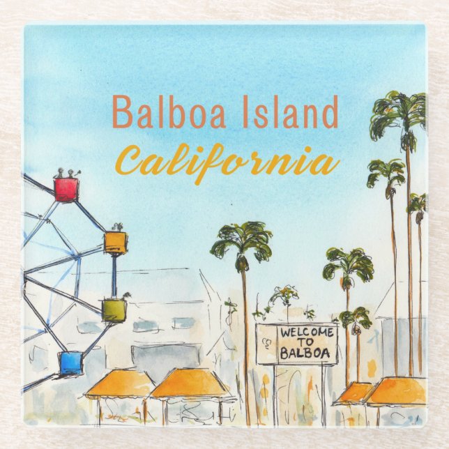 Balboa Island Newport Beach Coaster (Front)
