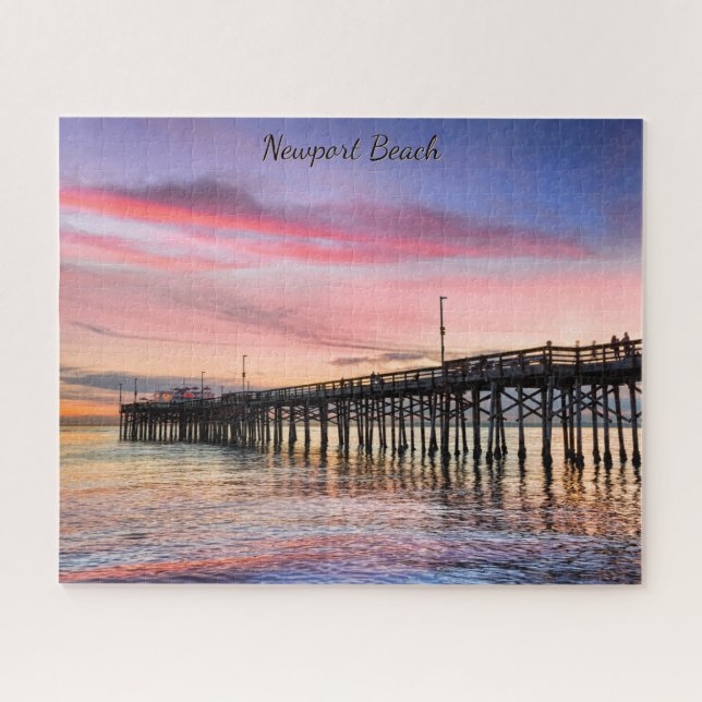 Balboa Pier Sunset, Newport Beach, California, Jigsaw Puzzle (Horizontal)