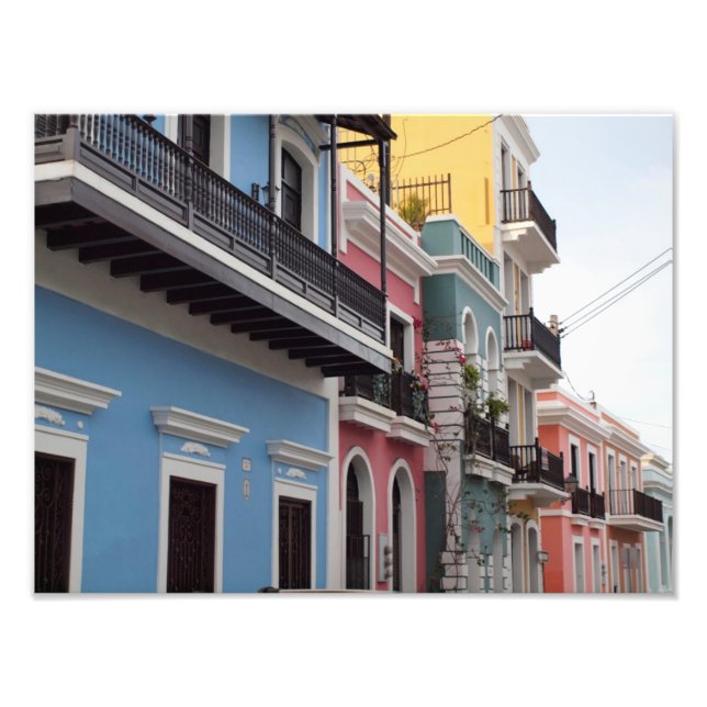 Balconies, Old San Juan, Puerto Rico Photo Print (Front)