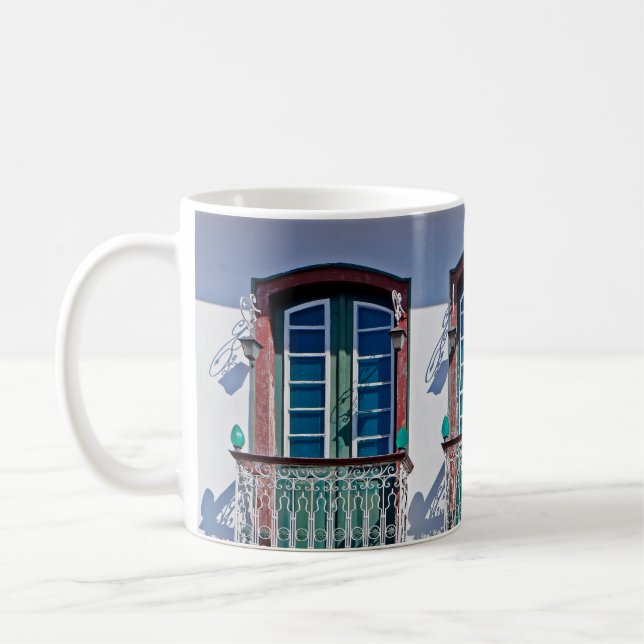 Balconies on facade in Diamantina, Minas Gerais, B Coffee Mug (Left)