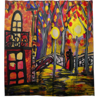 Balcony At Night Shower Curtain