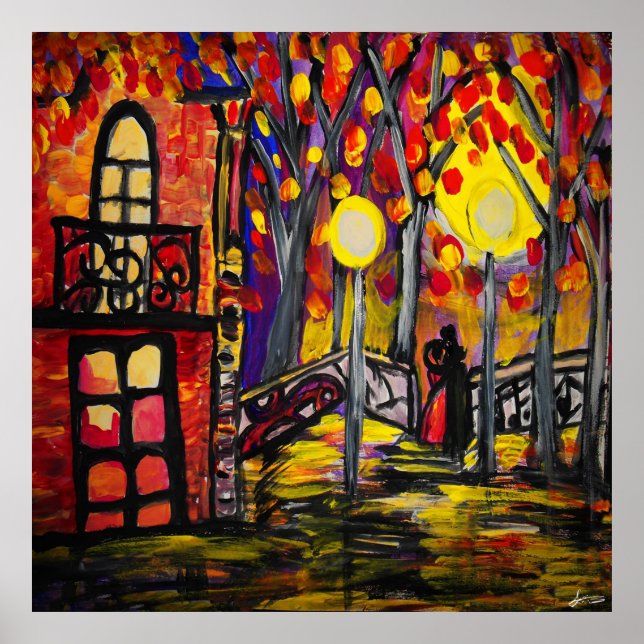 Balcony at Night Value Poster Paper (Matte) (Front)