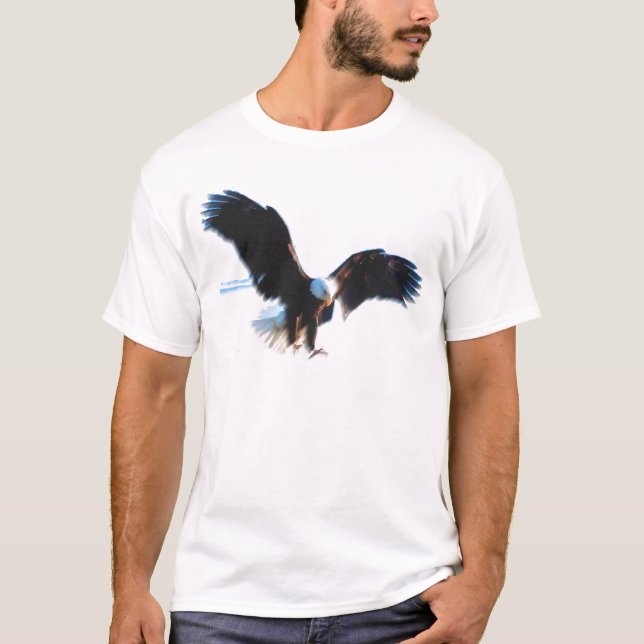 Bald American Eagle Landing T-Shirt (Front)