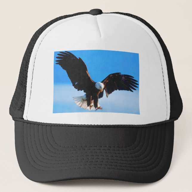 Bald American Eagle Trucker Hat (Front)