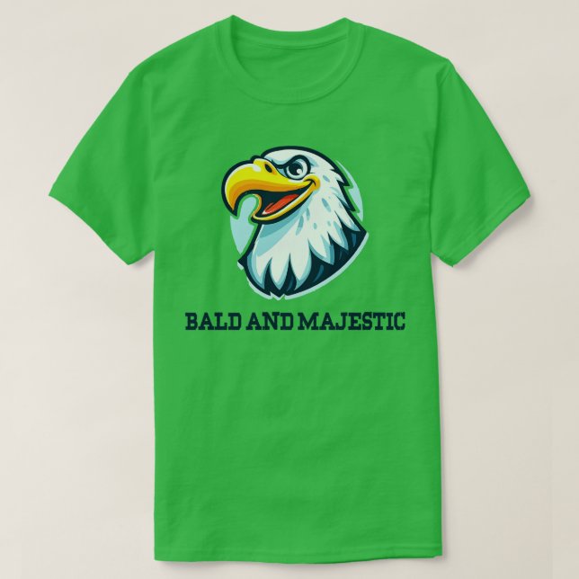 Bald and Majestic Eagle illustration T-Shirt (Design Front)