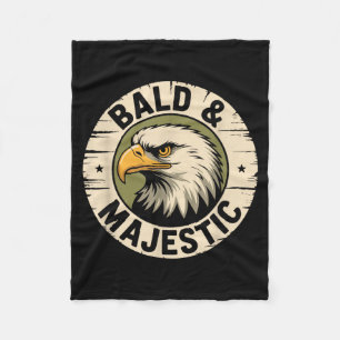 Bald And Majestic, Hairless Baldness And Balding M Fleece Blanket