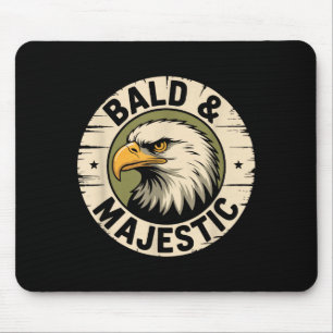 Bald And Majestic, Hairless Baldness And Balding M Mouse Pad