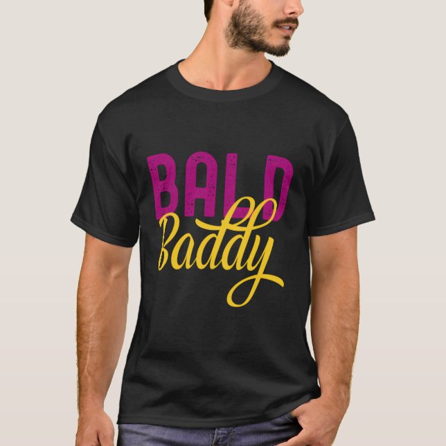 Bald Baddy Shaved Head T-Shirt (Front)