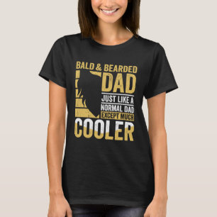 Bald & Bearded Dad Humour Funny Father's Day Pullo T-Shirt