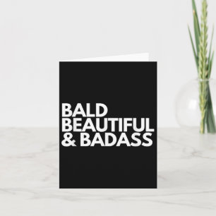 Bald Beautiful Bad For Dads, Babies, Cancer Fight Card