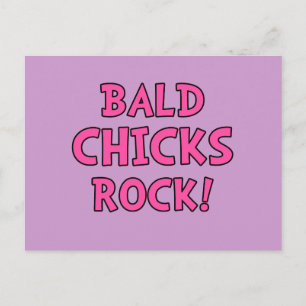 Bald Chicks Rock - Cancer Awareness Postcard
