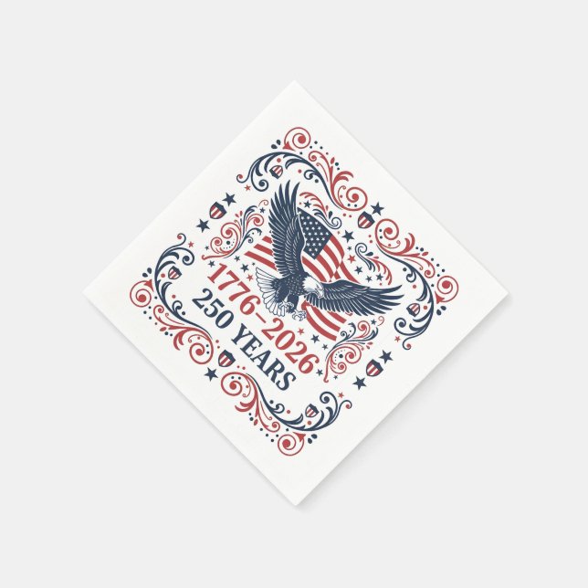 Bald Eagle 250 years of Freedom 2 Napkin (Corner)