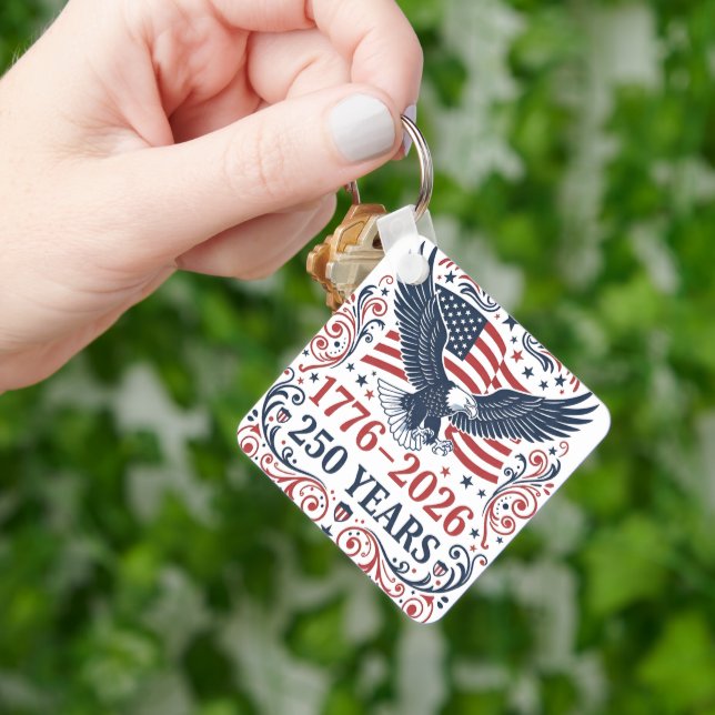 Bald Eagle 250 years of Freedom Key Ring (Hand)