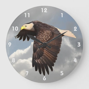 BALD EAGLE 2 LARGE CLOCK