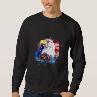 Bald Eagle 4th of July American Flag Country Tee