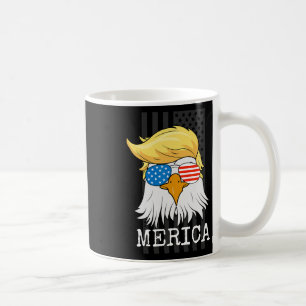 Bald Eagle 4th Of July Trump American Flag Funny Coffee Mug