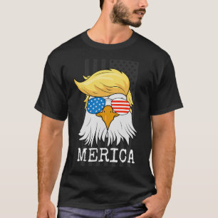 Bald Eagle 4th Of July Trump American Flag Funny G T-Shirt