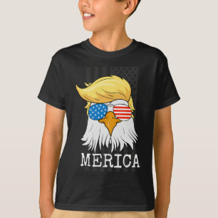 Bald Eagle 4th Of July Trump American Flag Funny G T-Shirt
