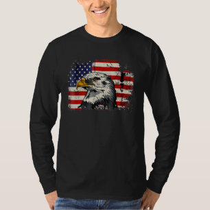 Bald Eagle 4th of July USA American Flag Country T-Shirt
