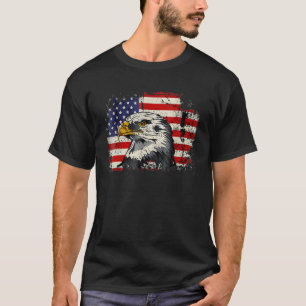 Bald Eagle 4th of July  USA American Flag Country T-Shirt