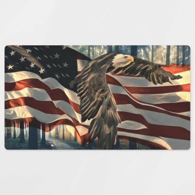 Bald Eagle American Flag (Design 1)
