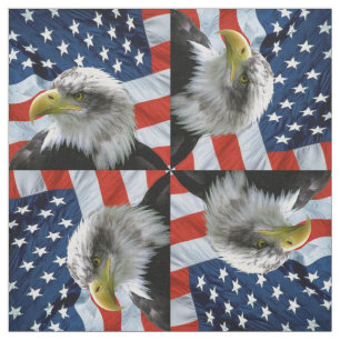 Bald Eagle American Flag Fabric