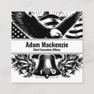 Bald Eagle American Flag Patriotic Business Card