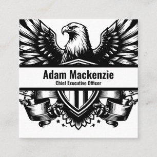 Bald Eagle American Flag Patriotic Business Card