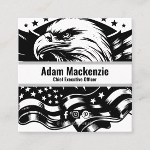 Bald Eagle American Flag Patriotic Business Card