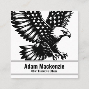 Bald Eagle American Flag Patriotic Business Card