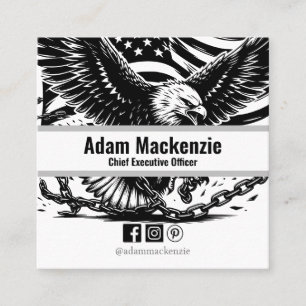 Bald Eagle American Flag Patriotic Business Card