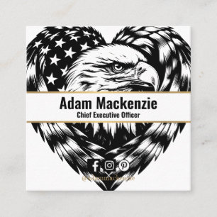 Bald Eagle American Flag Patriotic Business Card