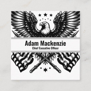 Bald Eagle American Flag Patriotic Business Card
