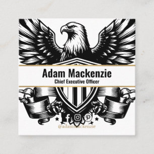 Bald Eagle American Flag Patriotic Business Card