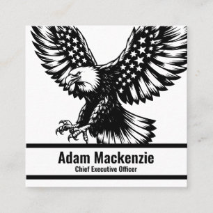 Bald Eagle American Flag Patriotic Business Card