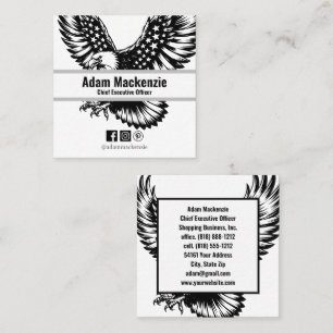 Bald Eagle American Flag Patriotic Business Card