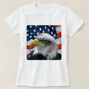 Bald Eagle American Flag T-Shirt